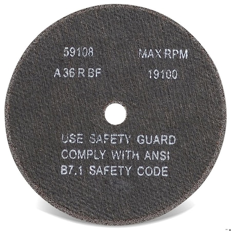 Cgw Abrasives Abrasive Cut-Off Wheel, Type 1, 2 in Dia, 1/8 in Thick, Aluminum Oxide, 24 Grit 35691